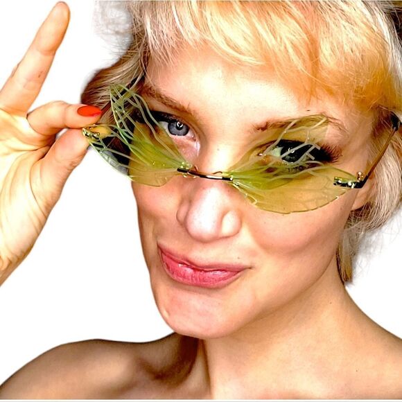 NWOT Green Fairy Wing 🧚‍♀️ Glasses - Picture 2 of 2